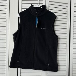 Columbia Black Sleeveless Fleece Jacket